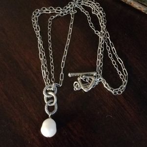 Silpada Sterling Silver & Pearl Necklace